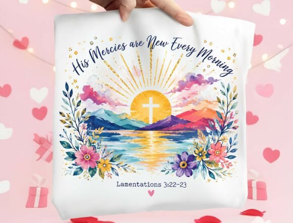 Christian Sunrise PNG for T-Shirt Designs