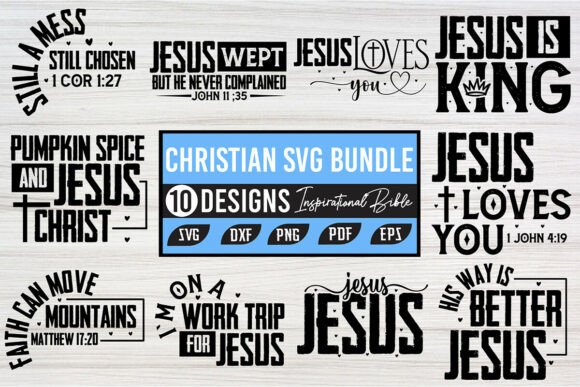 Christian SVG Bundle, Inspirational Bible for Crafts