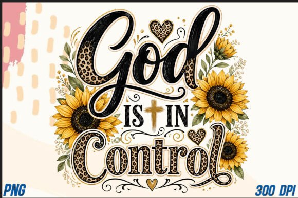 God is in Control Sunflower Christian