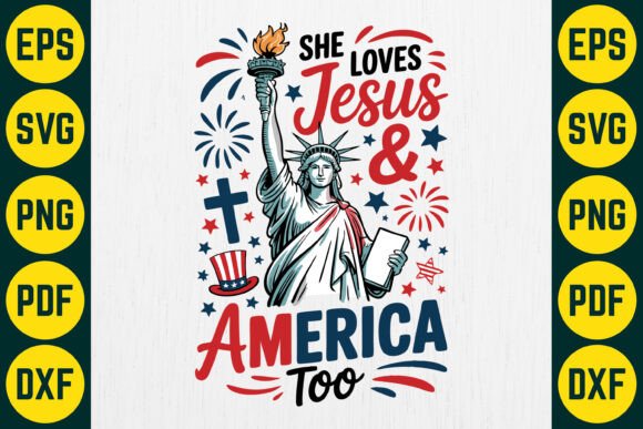 He Loves Jesus America Too Design
