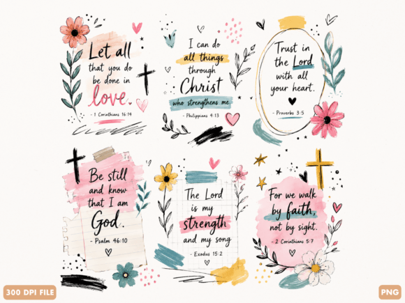Inspirational Christian Bible Verse PNG