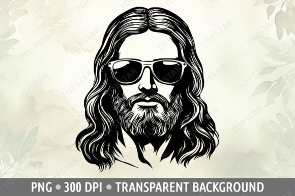 Jesus Christ Portrait Face Line Drawing Illustrations