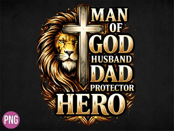 Man God Husband Dad Hero Christian T-Shirt Designs