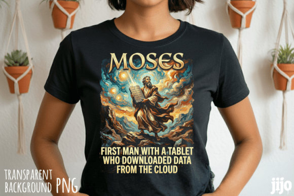 Moses Tablet Cloud Christian PNG T-Shirt Designs