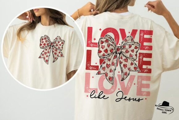 Retro Valentine Love Like Jesus Coquette