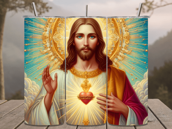 Sacred Heart of Jesus Tumbler Wrap for Tumbler Wraps