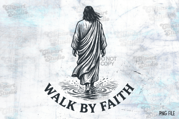 Walk by Faith PNG: Christian T-Shirt Designs