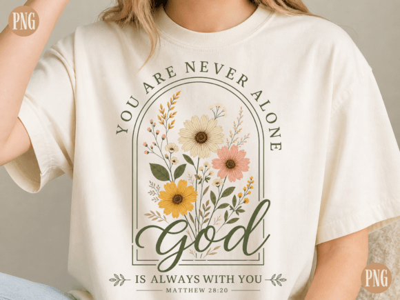 You Are Never Alone God PNG T-Shirt Designs